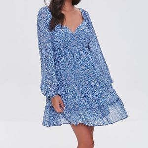 Forever21 Blue floral dress